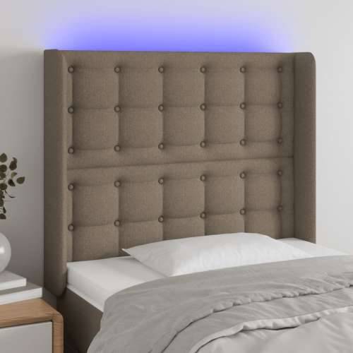 LED uzglavlje smeđesivo 103 x 16 x 118/128 cm od tkanine - Sivo-smeđa 103 x 16 x 118/128 cm 1 Cijena