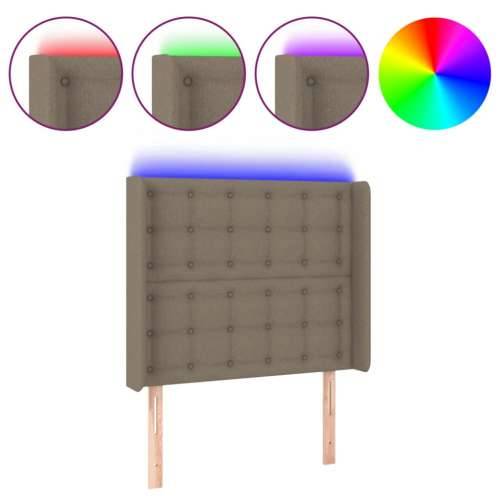 LED uzglavlje smeđesivo 103 x 16 x 118/128 cm od tkanine - Sivo-smeđa 103 x 16 x 118/128 cm 1 Cijena