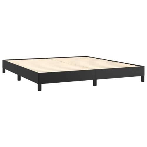 Krevet s oprugama i madracem crni 180 x 200 cm od umjetne kože - Crna 180 x 200 cm gumbi Cijena