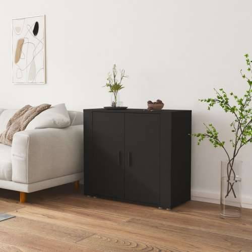 Komoda crna 80 x 33 x 70 cm od konstruiranog drva - Crna 1 Cijena