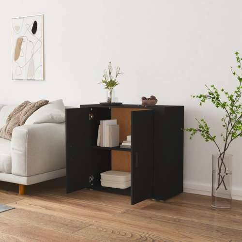 Komoda crna 80 x 33 x 70 cm od konstruiranog drva - Crna 1 Cijena