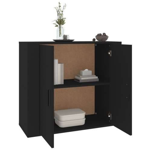 Komoda crna 80 x 33 x 70 cm od konstruiranog drva - Crna 1 Cijena
