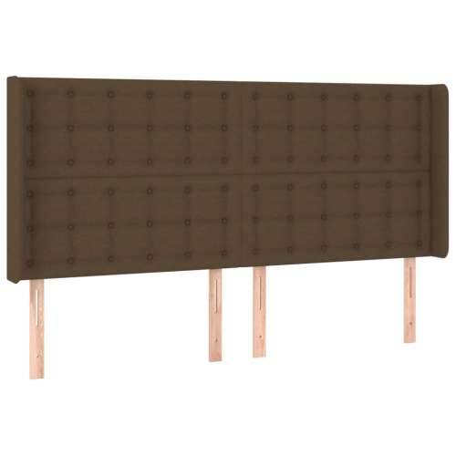LED uzglavlje tamnosmeđe 163x16x118/128 cm od tkanine - Tamno smeđa 163 x 16 x 118/128 cm 1 Cijena