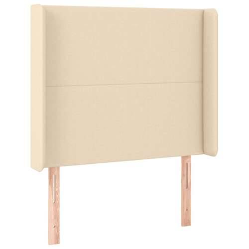 Krevet box spring s madracem LED krem 100x200 cm od tkanine - Krema 100 x 200 cm Gladak dizajn Cijena