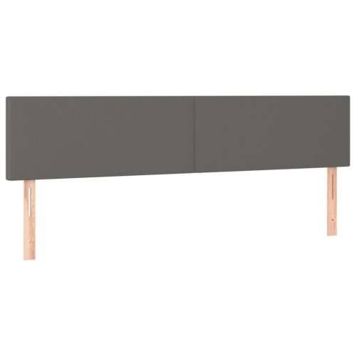 Krevet s oprugama i madracem sivi 160x200 cm od umjetne kože - Siva 160 x 200 cm Gladak dizajn Cijena
