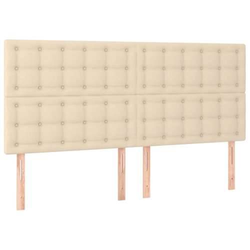 Krevet s oprugama i madracem krem 160x200 cm od tkanine - Krema 160 x 200 cm gumbi Cijena