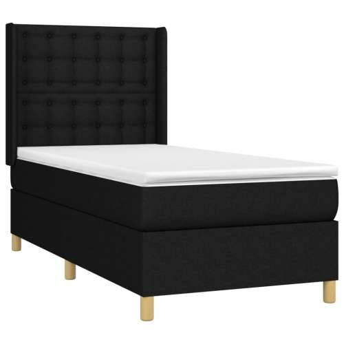 Krevet box spring s madracem LED crni 100x200 cm od tkanine - Crna 100 x 200 cm gumbi Cijena