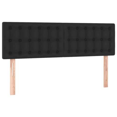 Krevet s oprugama i madracem crni 140 x 200 cm od umjetne kože - Crna 140 x 200 cm gumbi Cijena
