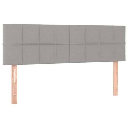 Krevet box spring s madracem svjetlosivi 140x200 cm od tkanine - Svjetlosiva 140 x 200 cm Blok s kvadratima Cijena