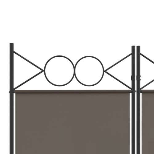 Sobna pregrada s 6 panela antracit 240x200 cm od tkanine Cijena