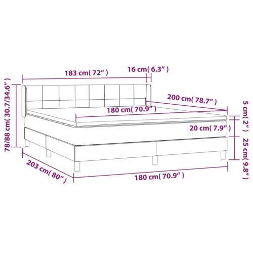 Krevet s oprugama i madracem svjetlosivi 180x200 cm od tkanine Svjetlosiva 180 x 200 cm Blok s kvadratima Cijena