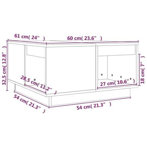 Stolić za kavu 60x61x32,5 cm od masivne borovine Cijena