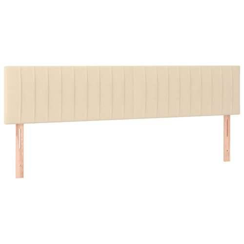 Krevet s oprugama i madracem krem 180x200 cm od tkanine - Krema 180 x 200 cm Okomite pruge Cijena