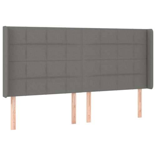 Krevet box spring s madracem LED tamnosivi 180x200 cm tkanina - Tamno siva 180 x 200 cm Blok s kvadratima Cijena