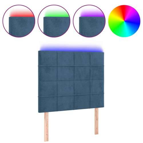 LED uzglavlje tamnoplavo 100x5x118/128 cm baršunasto - Tamno plava 100 x 5 x 118/128 cm 1 Cijena