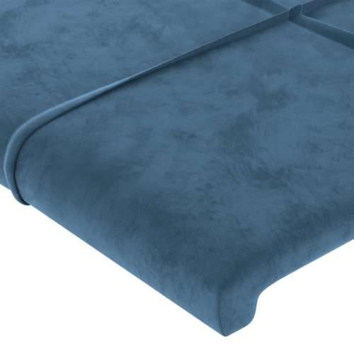 Uzglavlje s ušima tamnoplavo 203x23x118/128 cm baršunasto - Tamno plava 203 x 23 x 118/128 cm 1 Cijena