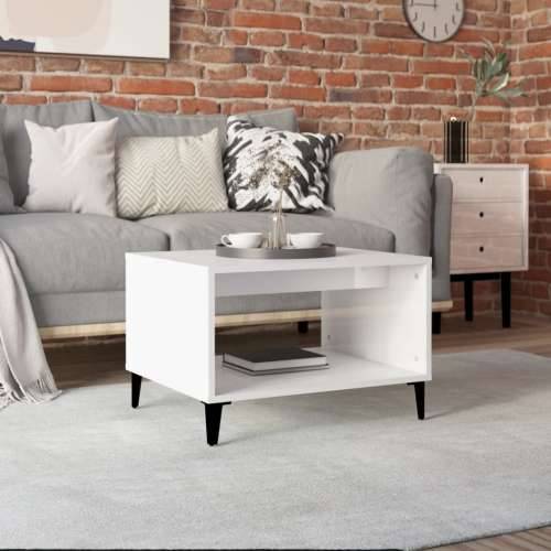 Stolić za kavu sjajni bijeli 60 x 50 x 40 cm konstruirano drvo - Visoko sjajno bijela 1 Cijena