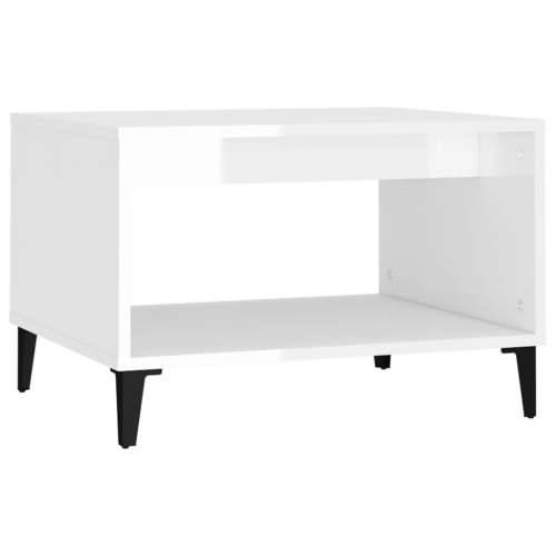 Stolić za kavu sjajni bijeli 60 x 50 x 40 cm konstruirano drvo - Visoko sjajno bijela 1 Cijena