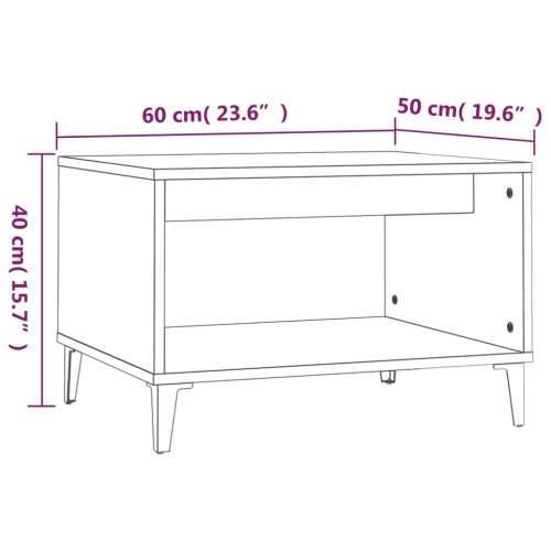 Stolić za kavu sjajni bijeli 60 x 50 x 40 cm konstruirano drvo - Visoko sjajno bijela 1 Cijena