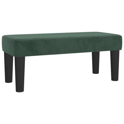 Box spring krevet s madracem tamnozeleni 100x200 cm baršunasti - Tamnozelena 100 x 200 cm Blok s kvadratima Cijena