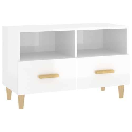 TV ormarić sjajni bijeli 80 x 36 x 50 cm od konstruiranog drva - Visoko sjajno bijela 1 Cijena