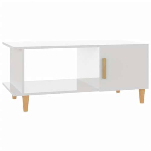 Stolić za kavu sjajni bijeli 90 x 50 x 40 cm konstruirano drvo - Visoko sjajno bijela 1 Cijena