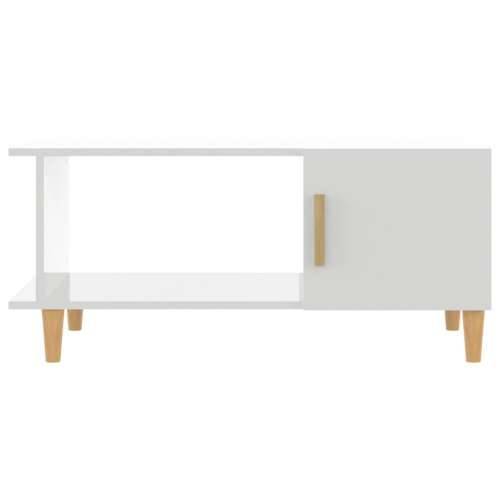 Stolić za kavu sjajni bijeli 90 x 50 x 40 cm konstruirano drvo - Visoko sjajno bijela 1 Cijena