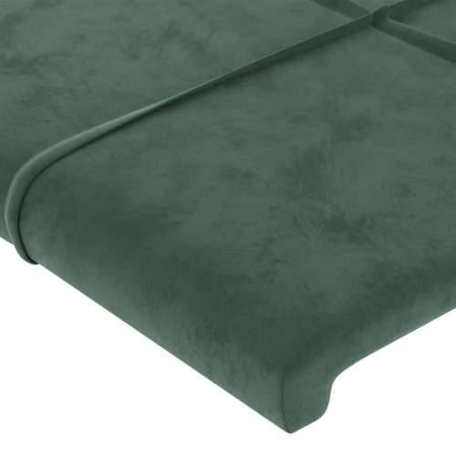 Uzglavlje 4 kom tamnozeleni 100x5x78/88 cm baršunasta - Tamnozelena 200 cm 1 Visoko Cijena