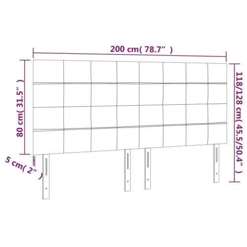 Uzglavlje 4 kom tamnozeleni 100x5x78/88 cm baršunasta - Tamnozelena 200 cm 1 Visoko Cijena
