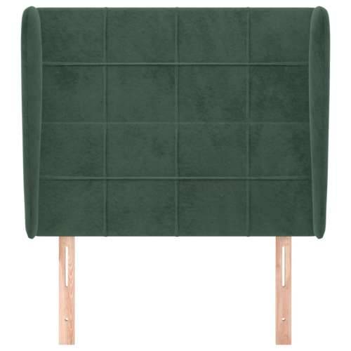 Uzglavlje s ušima tamnozeleno 103x23x118/128 cm baršunasto - Tamnozelena 103 x 23 x 118/128 cm 1 Cijena