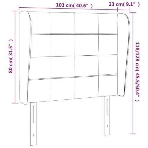 Uzglavlje s ušima tamnozeleno 103x23x118/128 cm baršunasto - Tamnozelena 103 x 23 x 118/128 cm 1 Cijena