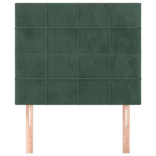 Uzglavlja 2 kom tamnozelena 100x5x78/88 cm baršunasta - Tamnozelena 100 cm 1 Visoko Cijena