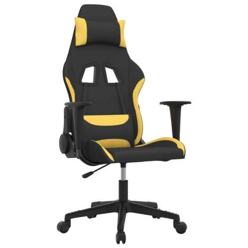 Masažna igraća stolica od tkanine crno-žuta Cijena