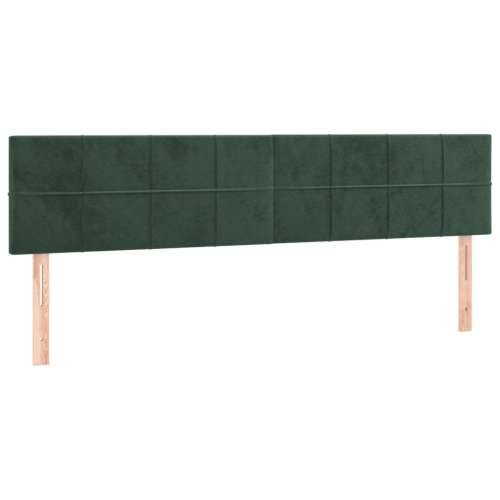 Uzglavlja 2 kom tamnozelena 100x5x78/88 cm baršunasta - Tamnozelena 200 cm 1 Nisko Cijena