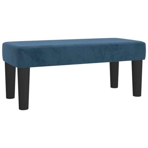 Box spring krevet s madracem tamnoplavi 100x200 cm baršunasti - Tamno plava 100 x 200 cm Blok s kvadratima Cijena