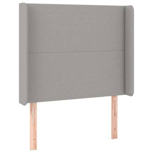 Krevet box spring s madracem LED svjetlosivi 90x190 cm tkanina - Svjetlosiva 90 x 190 cm Gladak dizajn Cijena
