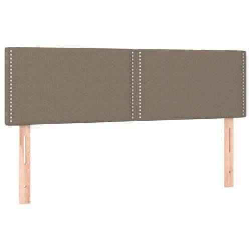 Krevet box spring s madracem LED smeđesivi 140x200 cm tkanina - Sivo-smeđa 140 x 200 cm Obično s čavlima Cijena