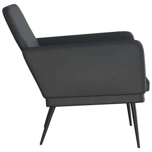 Fotelja crna 61 x 78 x 80 cm od umjetne kože Cijena