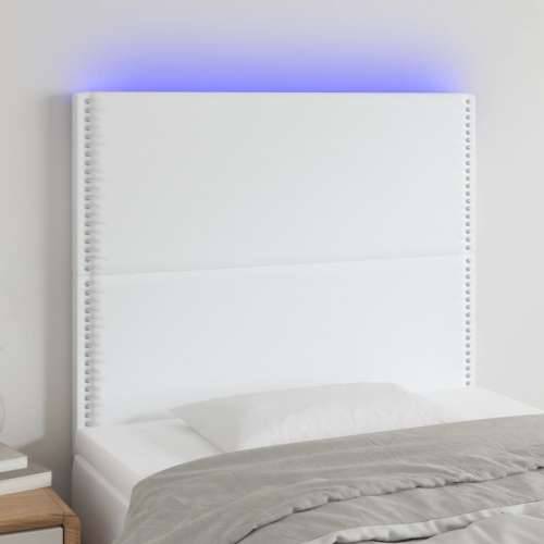 LED uzglavlje bijelo 90x5x118/128 cm od umjetne kože - Bijela 90 x 5 x 118/128 cm 1 Cijena