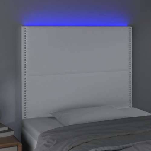 LED uzglavlje bijelo 90x5x118/128 cm od umjetne kože - Bijela 90 x 5 x 118/128 cm 1 Cijena