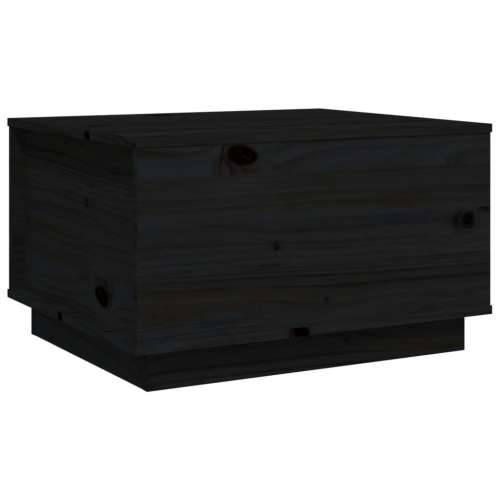 Stolić za kavu crni 60 x 50 x 35 cm od masivne borovine - Crna 1 Cijena