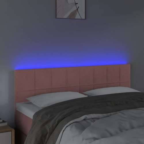LED uzglavlje ružičasto 144x5x78/88 cm baršunasto - Ružičasta 144 x 5 x 78/88 cm 1 Cijena