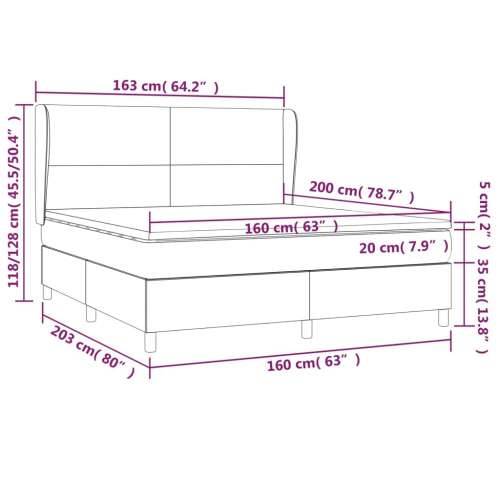 Krevet box spring s madracem svjetlosiva 160x200 cm tkanina - Svjetlosiva 160 x 200 cm Gladak dizajn Cijena