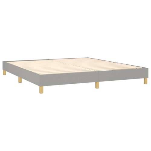 Krevet box spring s madracem LED svjetlosivi 180x200 cm tkanina - Svjetlosiva 180 x 200 cm Blok s kvadratima Cijena