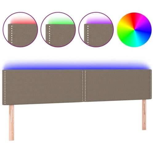 LED uzglavlje smeđesivo 180x5x78/88 cm od tkanine  - Sivo-smeđa 180 x 5 x 78/88 cm 1 Cijena