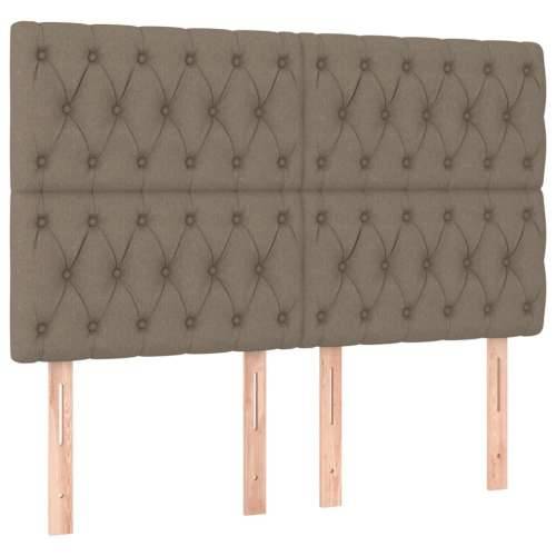 LED uzglavlje smeđesivo 160x7x118/128 cm od tkanine - Sivo-smeđa 160 x 7 x 118/128 cm 1 Cijena