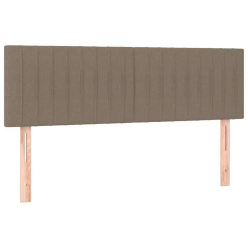 Krevet s oprugama i madracem smeđesivi 140x200 cm tkanina Sivo-smeđa 140 x 200 cm Okomite pruge Cijena