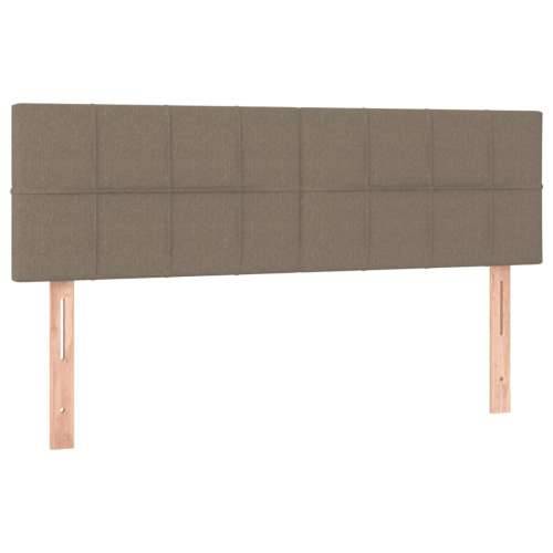 Krevet s oprugama i madracem smeđesivi 140x200 cm tkanina Sivo-smeđa 140 x 200 cm Blok s kvadratima Cijena