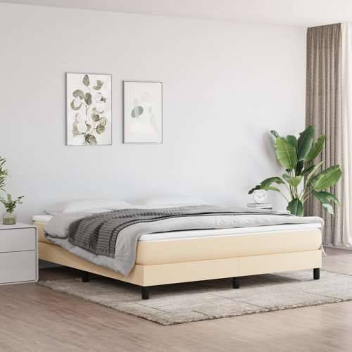 Krevet s oprugama i madracem krem 180x200 cm od tkanine - Krema 180 x 200 cm 25 cm Cijena