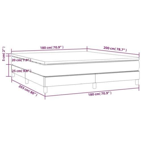 Krevet s oprugama i madracem plavi 180x200 cm od tkanine - Plava 180 x 200 cm 25 cm Cijena